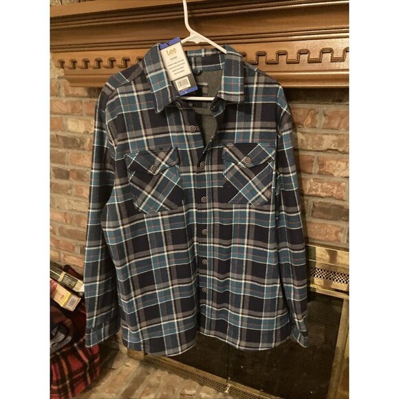 Lee Other - Lee Men's Medium Thick Flannel Shirt Jacket Shacket Thermal Lining Large NWT